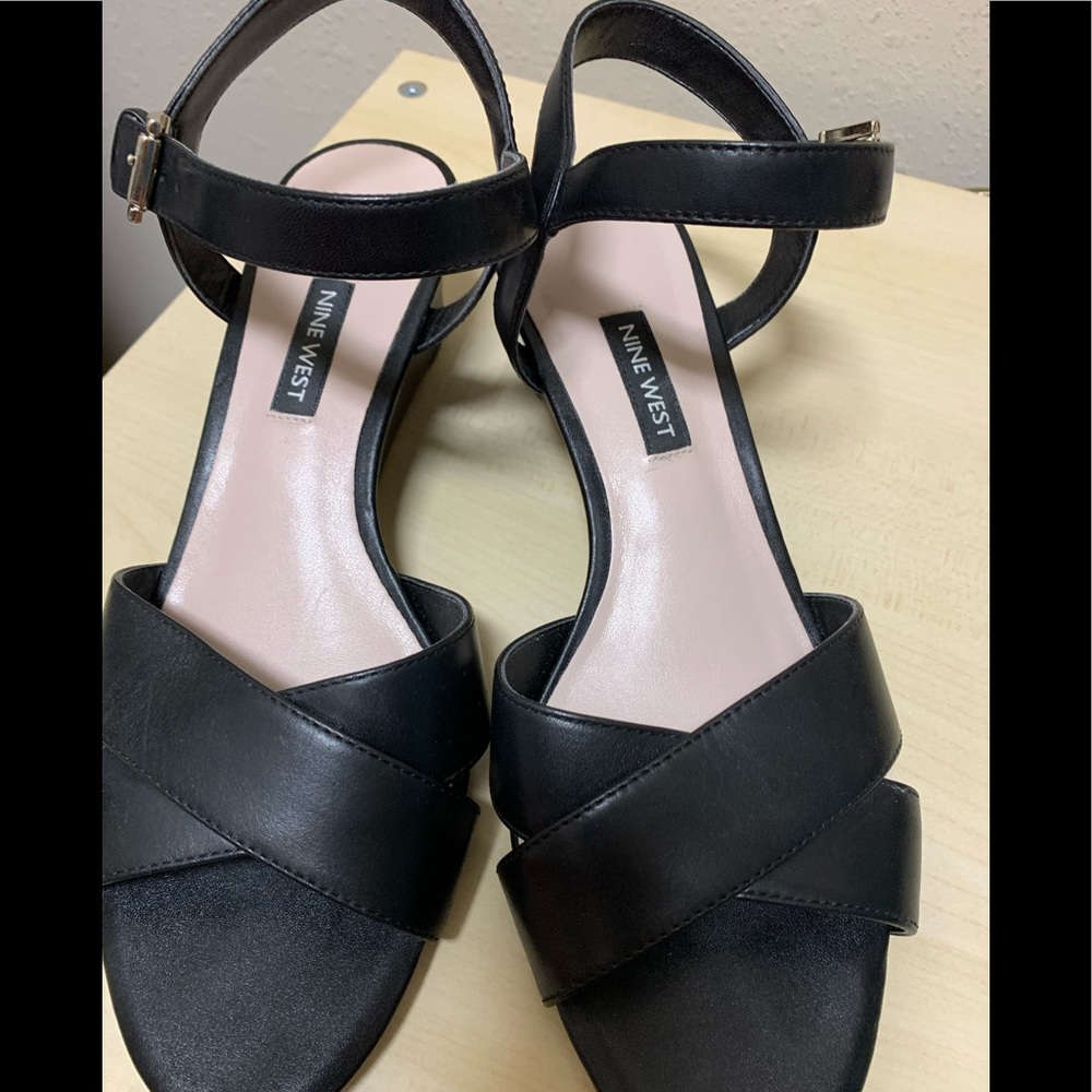 Nine West Wedge Sandler’s with ankle straps
